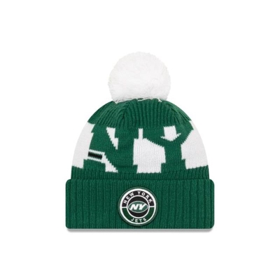 Green New York Jets Hat - New Era NFL Cold Weather Sport Knit Beanie USA3604158